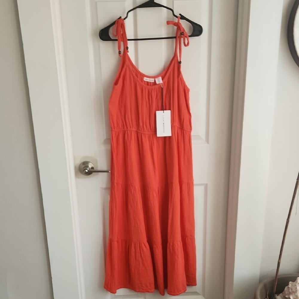 Lucky Brand Coral Sleeveless Dress